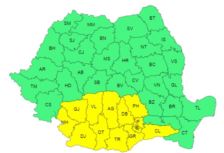 Cod Galben de Caniculă și Disconfort Termic în Județul Dâmbovița: 28-29 Iulie