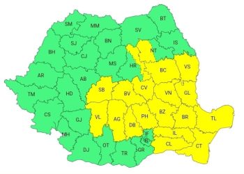 ATENȚIONARE METEOROLOGICĂ -COD GALBEN