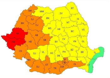 AVERTIZARE METEOROLOGICĂ – COD GALBEN