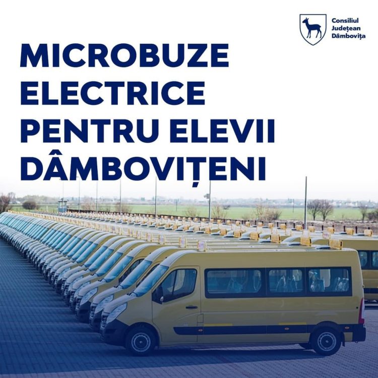 Consiliul Județean Dâmbovița investește în transportul elevilor: 17 microbuze electrice și hibrid vor ajunge în comunele dâmbovițene!