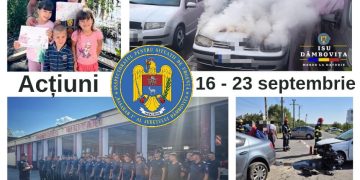 Echipajele ISU Dâmbovița, 222 intervenții în perioada 16-23 septembrie 2024: 140 de pompieri mobilizați pentru siguranța cetățenilor!
