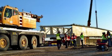 Pas important în modernizarea DN7 Bâldana-Titu: Montarea unui nou pod în comuna Lungulețu