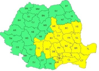 ATENȚIONARE METEOROLOGICĂ -COD GALBEN