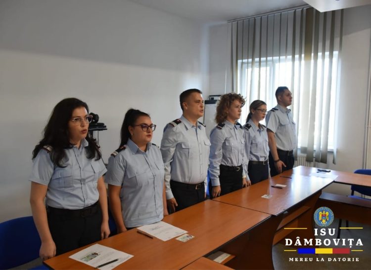Jurământul militar pentru noile cadre ale ISU Dâmbovița: începutul unei cariere dedicate salvării!