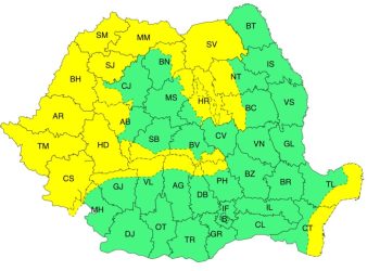 ATENȚIONARE METEOROLOGICĂ  COD GALBEN