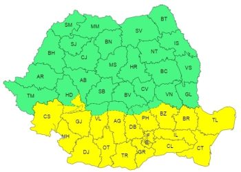 Cod Galben de Vânt Puternic în Dâmbovița: Avertizare Meteorologică pentru 30 Noiembrie – 1 Decembrie