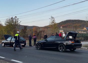 Video-Accident rutier la Aninoasa: ciocnire între două autovehicule