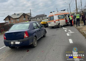 Accident rutier pe DN7, în Găești: o persoană a fost transportată la spital