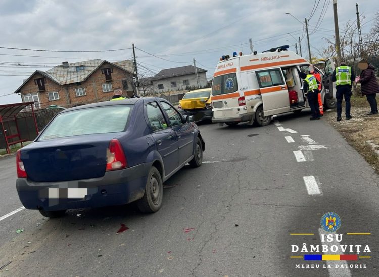 Accident rutier pe DN7, în Găești: o persoană a fost transportată la spital