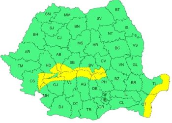 ATENȚIONARE METEOROLOGICĂ – COD GALBEN