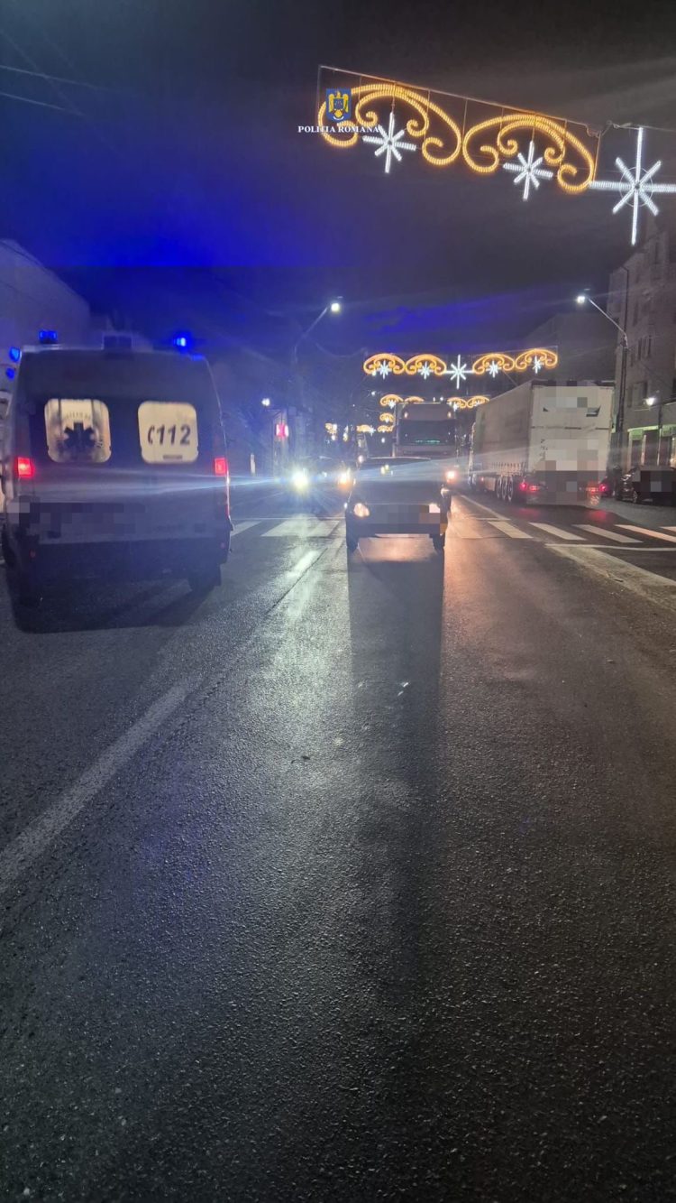 Accident rutier în Găești: O femeie de 46 de ani, rănită după ce a fost acroșată de un autoturism