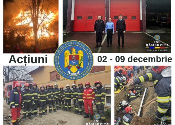 Raport ISU Dâmbovița: 261 de intervenții gestionate în ultima săptămână