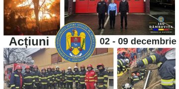 Raport ISU Dâmbovița: 261 de intervenții gestionate în ultima săptămână