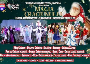 „Magia Crăciunului” la Titu: Trei Zile de Poveste în Parcul Orașenesc