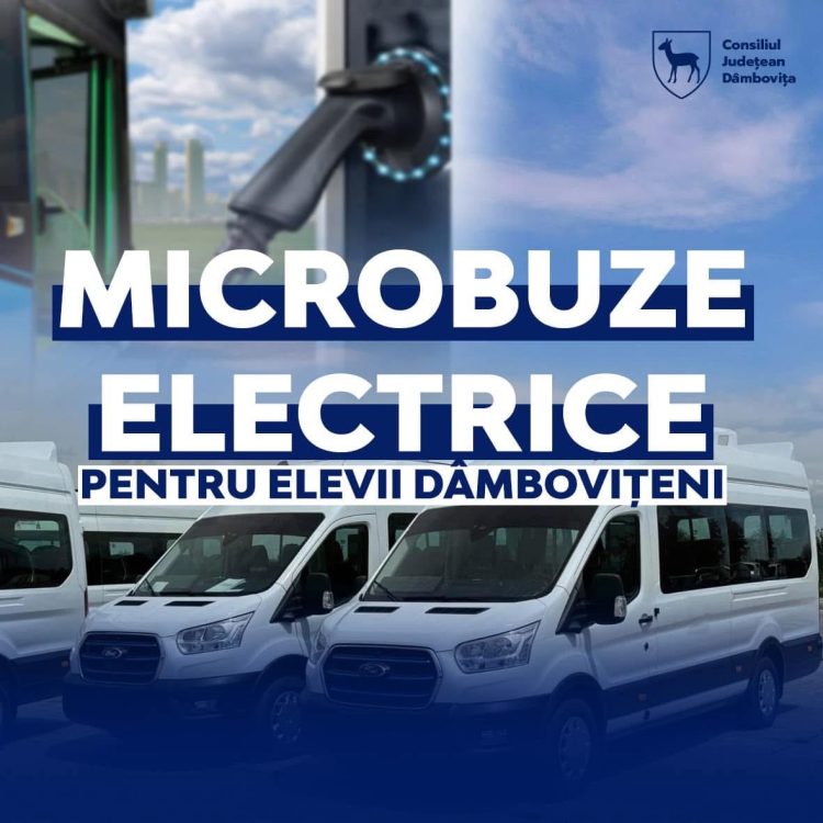 Consiliul Județean Dâmbovița investește în viitor: Microbuze electrice pentru transportul elevilor