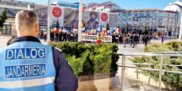 Măsuri de ordine publică asigurate de jandarmii dâmbovițeni la o adunare publică avizată favorabil