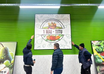 (Foto) Piața 1 Mai din Titu, complet modernizată! Spațiu nou, curat și confortabil pentru toți!