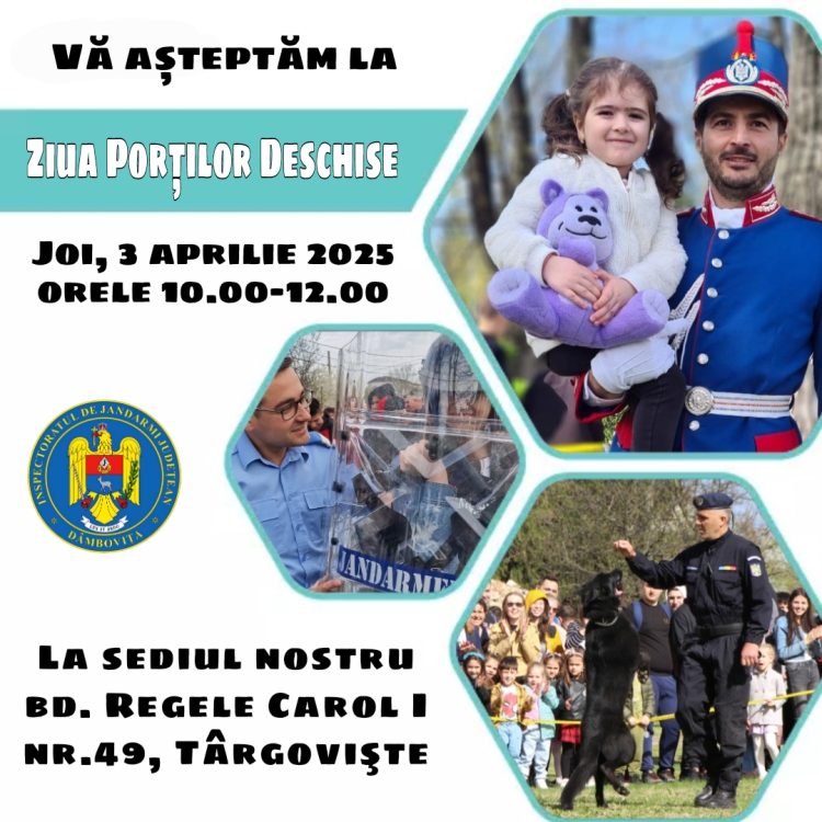 „Ziua Porților Deschise” la sediul Jandarmeriei Dâmbovița – 3 aprilie 2025