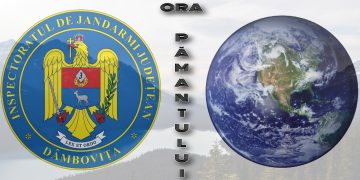 Jandarmeria Dâmbovița se alătură și în acest an campaniei „Ora Pământului”