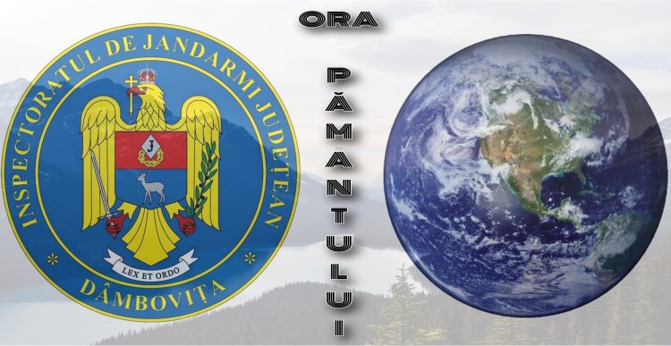 Jandarmeria Dâmbovița se alătură și în acest an campaniei „Ora Pământului”