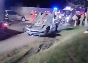 (Video) Accident grav la Priseaca! O mașină s-a răsturnat în zona unității militare!