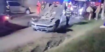 (Video) Accident grav la Priseaca! O mașină s-a răsturnat în zona unității militare!