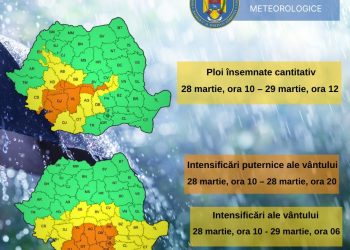 Alertă meteo de maximă urgență! Vânt puternic și ploi torențiale lovesc județul Dâmbovița!