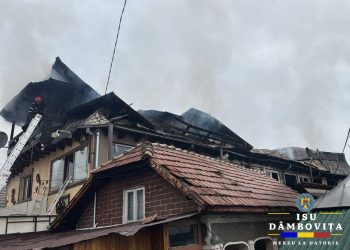 Incendiu devastator la o pensiune din Buciumeni – intervenție de amploare a pompierilor