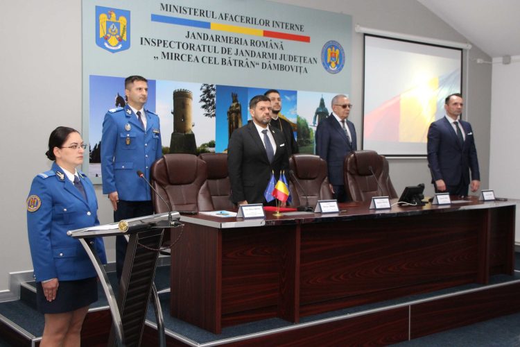 Ședință aniversară la sediul Jandarmeriei Dâmbovița, dedicată celebrării a 175 de ani de la înființarea Jandarmeriei Române
