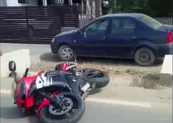 Accident rutier la Băleni: Motociclist rănit după coliziunea cu un autoturism pe DJ 711