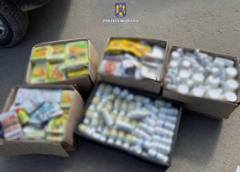 Captură periculoasă la Lungulețu: Polițiștii au descoperit zeci de kilograme de pesticide vândute ilegal în târg!