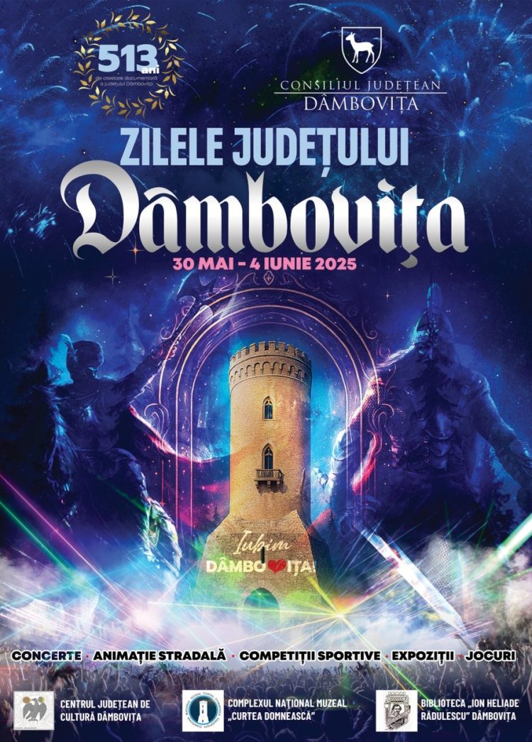 Din 30 Mai, Dâmbovița Petrece! Încep “Zilele Județului” – 6 Zile de Spectacole, Tradiții și Distracție!