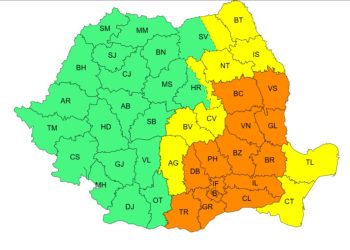 COD PORTOCALIU de PLOI TORENȚIALE în DÂMBOVIȚA! Peste 80 l/mp în doar 48 de ore!