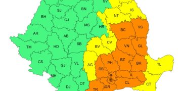 COD PORTOCALIU de PLOI TORENȚIALE în DÂMBOVIȚA! Peste 80 l/mp în doar 48 de ore!