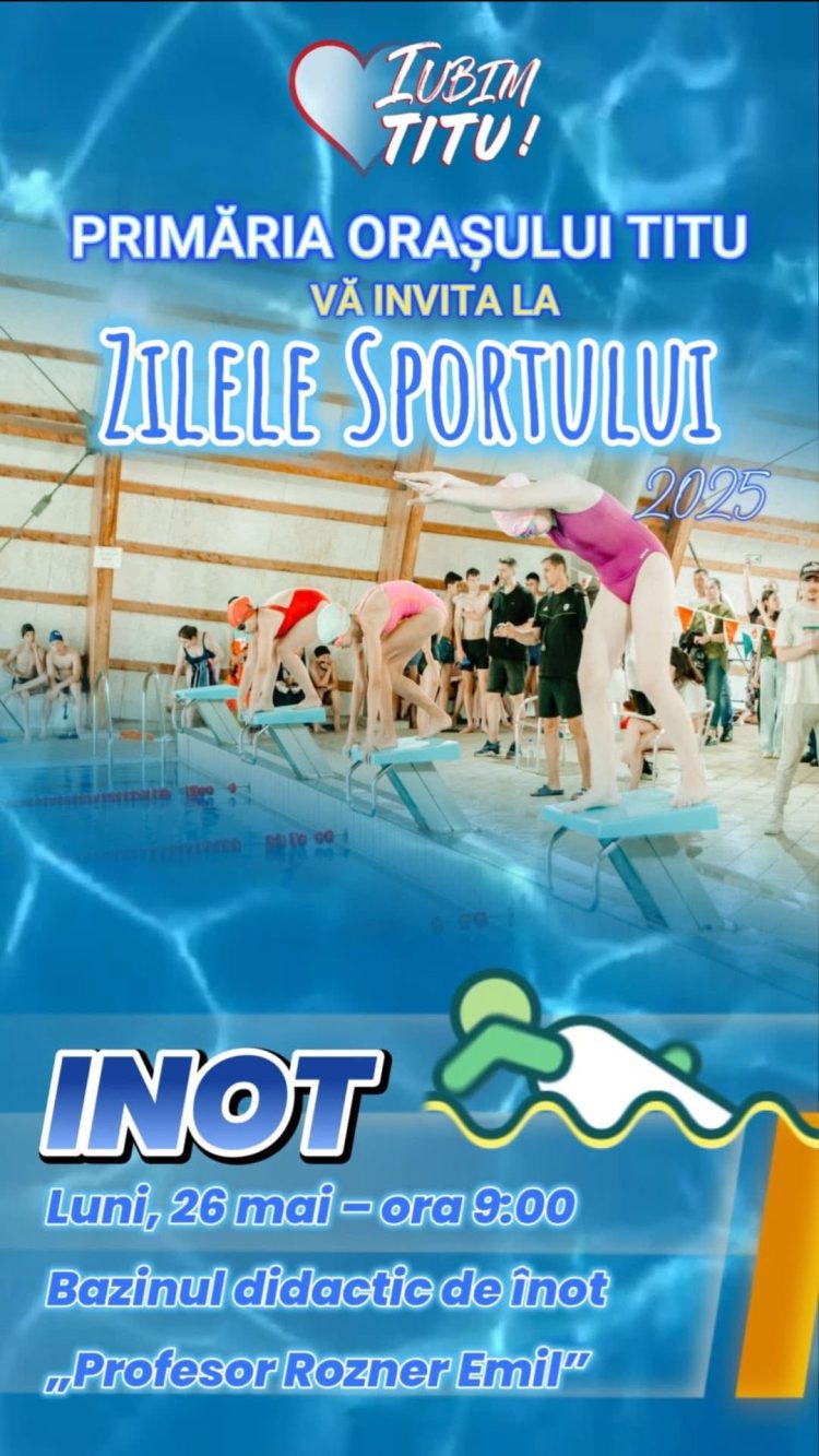 Zilele Sportului la Titu: Trei zile de competiții, energie și spirit de echipă (26–28 mai 2025)