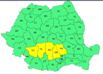Atenționare meteo în Dâmbovița: Cod Galben de ploi abundente, lapoviță și vânt puternic până pe 18 mai