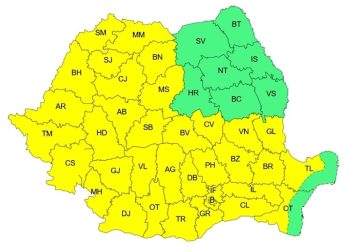 COD GALBEN de CANICULĂ în Dâmbovița! Disconfort Termic Accentu﻿at și Temperatur﻿i de până la 38°C – Află Cum Te Protejezi!