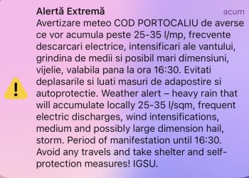 RO-ALERT: Pericol iminent în zona montană Dâmbovița! Grindină, vijelii și descărcări electrice!