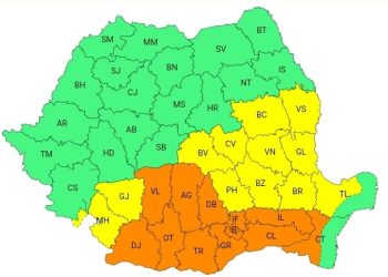 COD PORTOCALIU de caniculă în Dâmbovița – Avertizare meteo și recomandări pentru populație