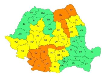 Furtuni Violente Lovesc Dâmbovița: Cod Portocaliu în Munți, Cod Galben în Restul Județului! Grindină, Vijelii și Ploi Torențiale în Doar Câteva Ore!