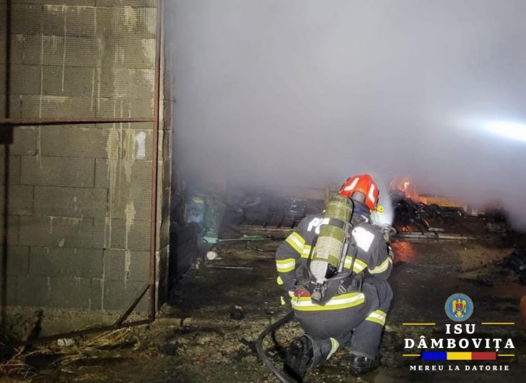 Incendiu în Miez de Noapte la Cândești-Deal: Intervenție Rapidă a Pompierilor