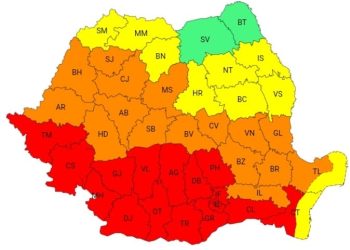 COD ROȘU de caniculă în Dâmbovița: temperaturi de până la 43°C și risc crescut de incendii