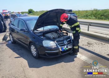 Accident în lanț pe A1, la kilometrul 76: Patru mașini implicate