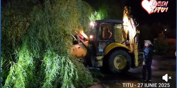Intervenții Prompte la Titu după Avertizarea Ro-Alert: Echipele Locale au Acționat pentru Remedierea Pagubelor Provocate de Furtună