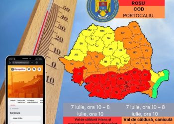 COD ROȘU de caniculă în Dâmbovița! ANM a emis RO-Alert pentru valul de căldură extremă