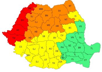 Cod Galben de furtuni în Dâmbovița! Averse torențiale, vijelii și grindină, în această după-amiază