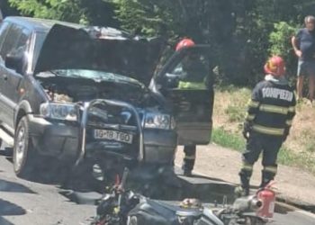 Motociclist de 22 de ani, rănit grav într-un accident la Priseaca, pe DN 72 A