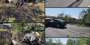 Accident pe DN7, în localitatea Fusea: două mașini s-au ciocnit violent, un șofer a ajuns ulterior la spital