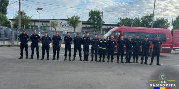 Pompierii din Dâmbovița, în misiune de sprijin în Suceava după inundațiile din Broșteni