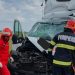 Accident grav pe DN 72, în afara localității I.L. Caragiale: trei vehicule implicate, trafic blocat